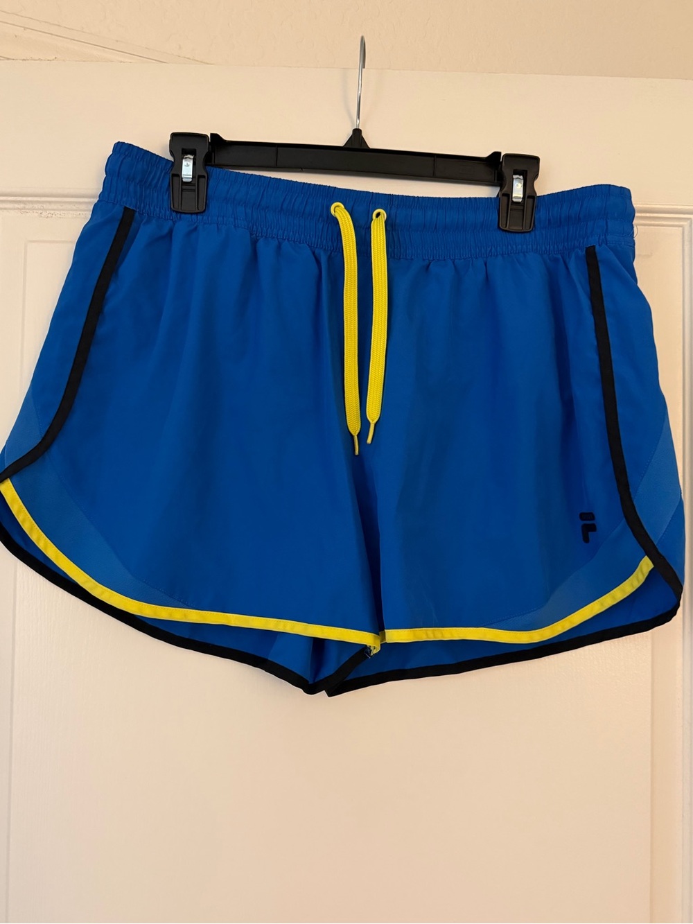 Fila Royal Blue Women's Athletic Shorts with Yellow Accents